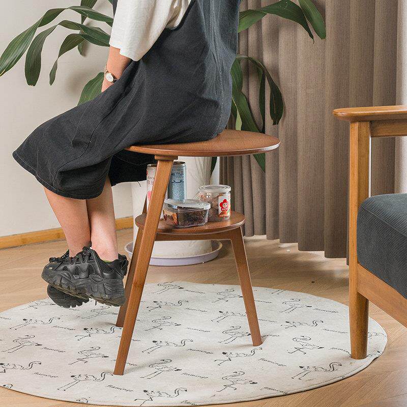 山田双层圆桌边几茶几家客厅户小型沙发用子山田双层卧室床头小桌