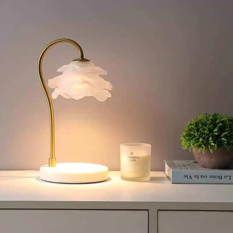 大理石融蜡灯北欧浪漫复古室内可调节简约现代香氛蜡烛烛台摆件