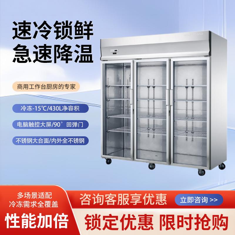 星星冰柜展示柜冷藏保鲜柜双门饮料柜商用三门酒水水果冰箱冷柜