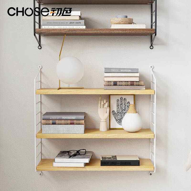 15N墙上置物架铁艺免打孔客厅电视墙面装饰隔板床位置物架子挂壁,收纳整理,整理架/置物架/收纳架,淘宝优惠券,粉丝福利购,淘宝优惠卷