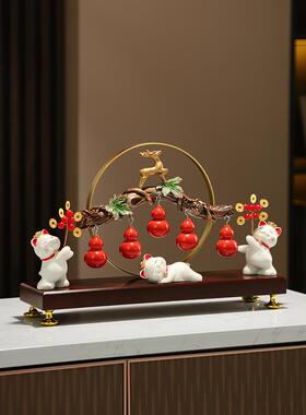 五福临门葫芦饰品入口入口大厅客厅装饰设计师风格吉祥乔迁礼品