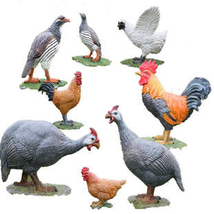 仿真母鸡大公鸡摆件工艺品动物户外园林花园农庄装饰玻璃钢雕塑品