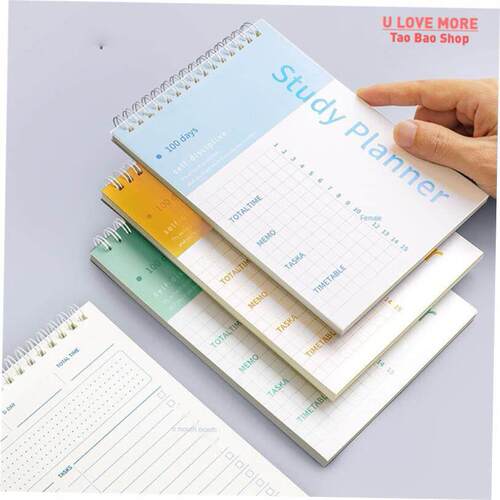 100Days Daily Weekly Study Planner Notebook Journal Agenda t