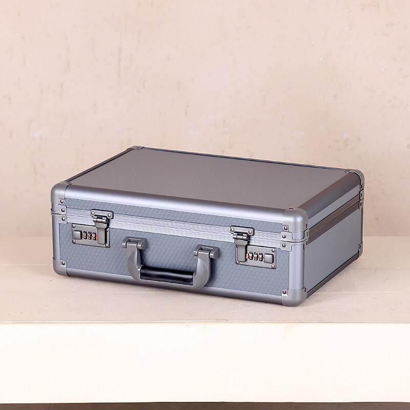 铝合金箱保管箱家用 办公保险箱小型密码箱移动式手提保险柜带锁