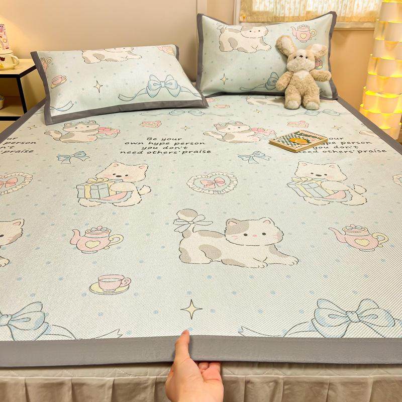 a类冰藤席夏季凉席三件套家用可折叠空调席软席夏天宿舍单人席子,床上用品,藤席,淘宝优惠券,粉丝福利购,淘宝优惠卷