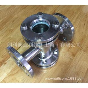 D不锈钢四通视镜不429锈钢直N通视镜 法兰水流指示器  50 80