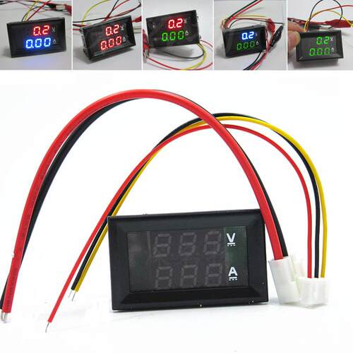 DC0-100V1A10A50A100ALED直流双显示数字电流电压表数字表头