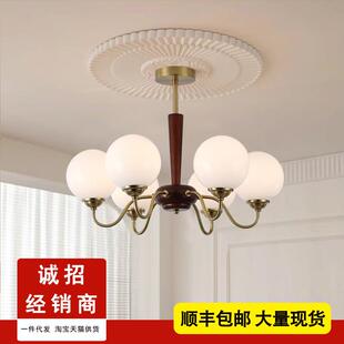 中古玻璃大厅装 创意设计艺术客厅灯魔豆吊灯法式 饰灯 个性 2025新款