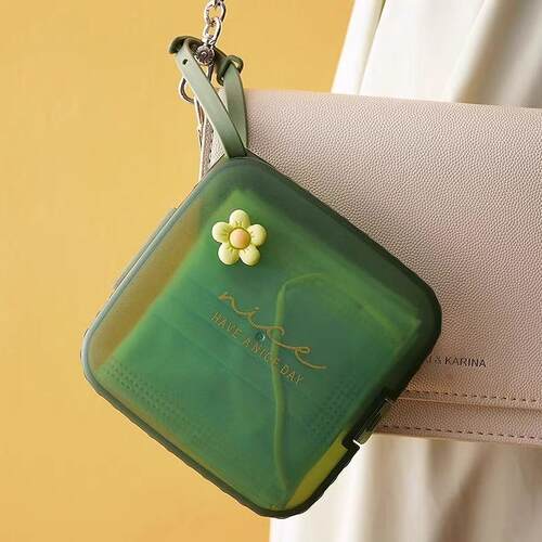 Square Mask Storage Box for Home Use, Dust-Proof Face Mask O