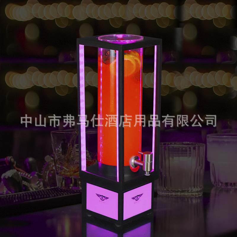 扎啤酒炮带龙头2L可乐桶容器发光酒炮KTV专用3升网红饮料果汁桶
