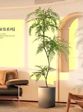 仿真绿植蓝花楹落型地盆栽室内大仿植生客DJS厅物摆件轻奢装饰花