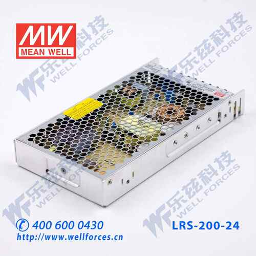 明纬24V电源200W LRS-200-24 8.8A直流开关稳压220V转24VDC台湾