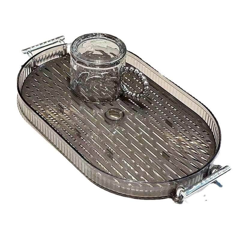 沥水托盘家用厨房客厅水果陈列茶杯水杯杯架一体压克力沥水盘茶盘,餐饮具,茶盘,淘宝优惠券,粉丝福利购,淘宝优惠卷