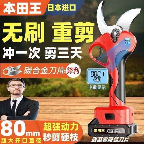德国进口电动修枝剪果树剪充电式园艺园林粗枝剪硬枝锂电剪刀