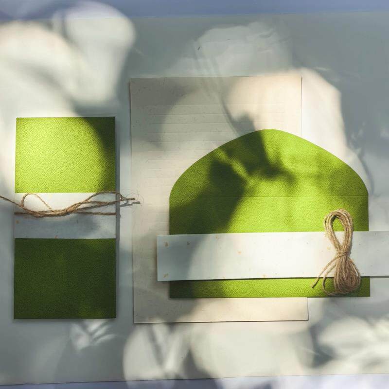 手写情书信封信纸给男女朋友的七夕情人节礼物爱情表白生日牛油果绿