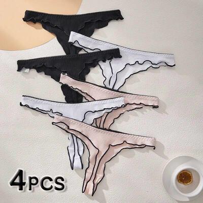 4PCS Breathable Comfortable Cotton Women