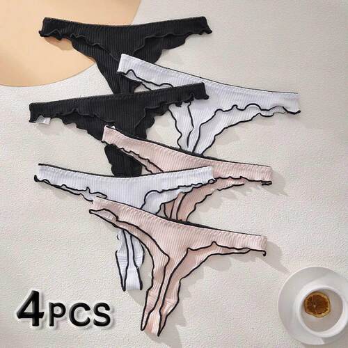 4PCS Breathable Comfortable Cotton Women