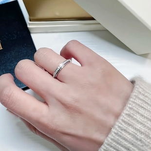 99新伯爵时来运转单排满钻白金戒指窄2.8mm码 数咨询G34PR600