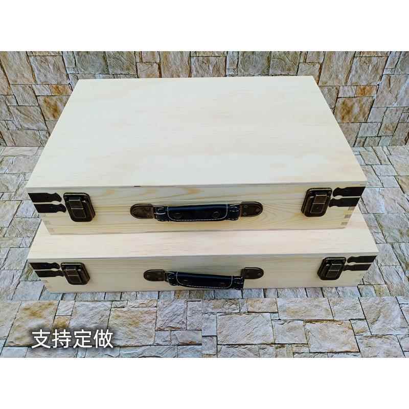 欧式复古手提箱储物木箱衣服收纳盒木收纳箱工具整理箱大号小号木