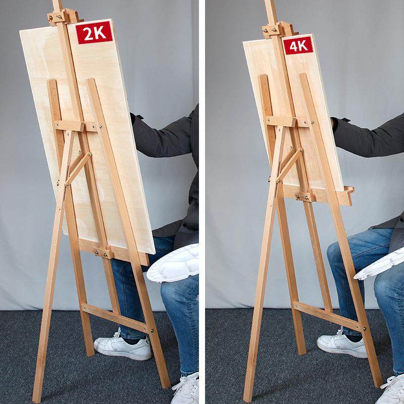 W01C美术生专用实木画架木质画板折叠写生素描画板架便携支架式