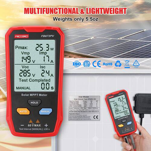 新板款UT673PV 800W阳能MP517伏PT光伏组件功率测试仪太 光板万用