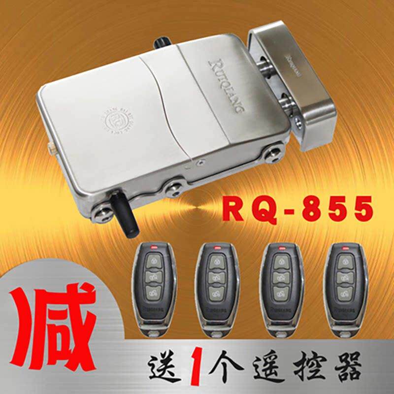 睿强智能遥控防盗锁304不锈钢门锁电子锁密码锁倒插门隐形锁RQ855