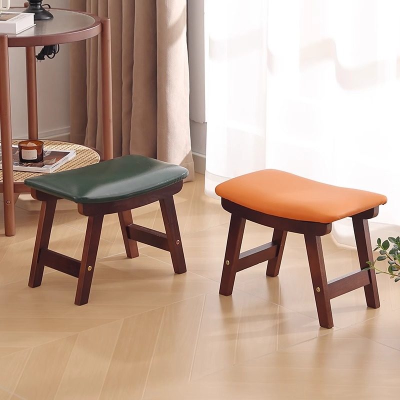 品质用客厅简约小矮凳沙发脚踏凳实木软包皮革换鞋凳原木凳,住宅家具,矮凳,淘宝优惠券,粉丝福利购,淘宝优惠卷