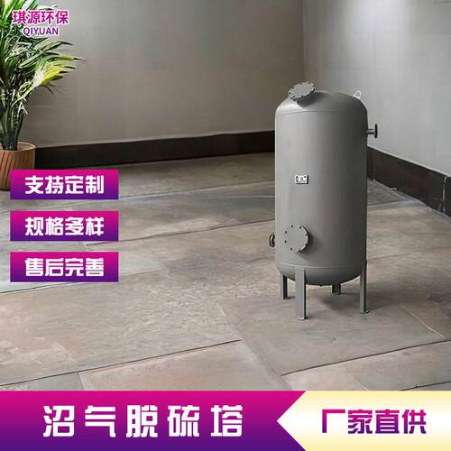 沼气脱硫塔琪源厌氧废气处理脱硫脱水沼气净化设备干法除尘脱硫