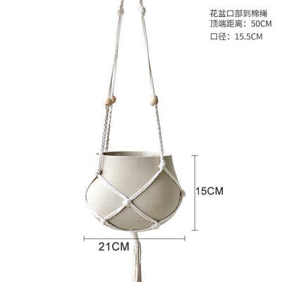 高北欧系颜两用花盆吊森植挂绳ins吊高级风感盆清新绿垂小桌面值