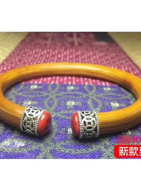 高档锦金石阁刚手男女镯银藤饰藤条西藏无节制情侣鸡血藤饰品
