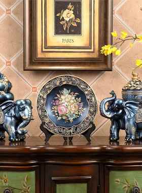 正品大象摆迁件新招财风水象乔业居客厅茶几电视柜摆设开结婚礼品