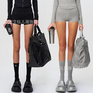 SMFK健身Wave动念力量塑身高腰瑜伽短裤US014B十字花弹力打底裤新