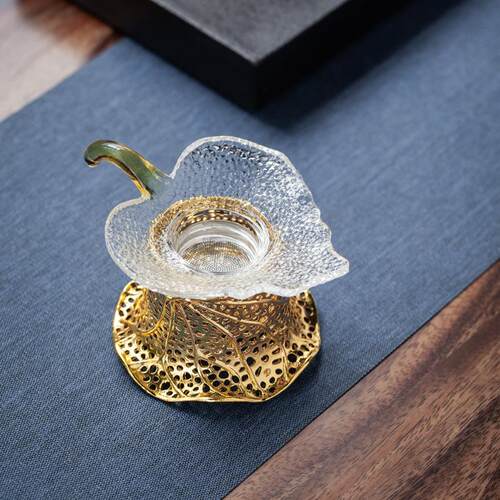 锤茶PTY760纹茶漏滤功夫茶配件创意过滤网茶隔玻璃具过滤茶叶过滤