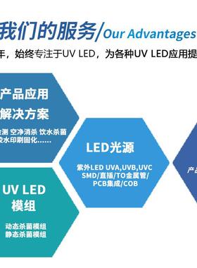 首尔SVC 365nm紫光6868贴片灯珠 UV紫外线led油墨固化 10W大功率