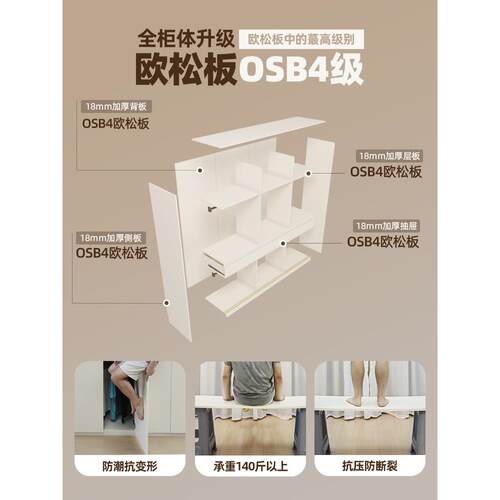国补定制实木推拉门衣柜家用卧室小户型分段式平开推拉一体衣橱柜