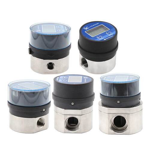 椭圆齿轮油流量计1寸智能数显加油站电池供电霍尔水流传感器G1/2