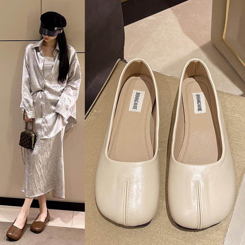 春季平底分趾猪蹄鞋女2026新款浅口一脚蹬懒人豆豆平跟单鞋0121n,女鞋,浅口单鞋,淘宝优惠券,粉丝福利购,淘宝优惠卷