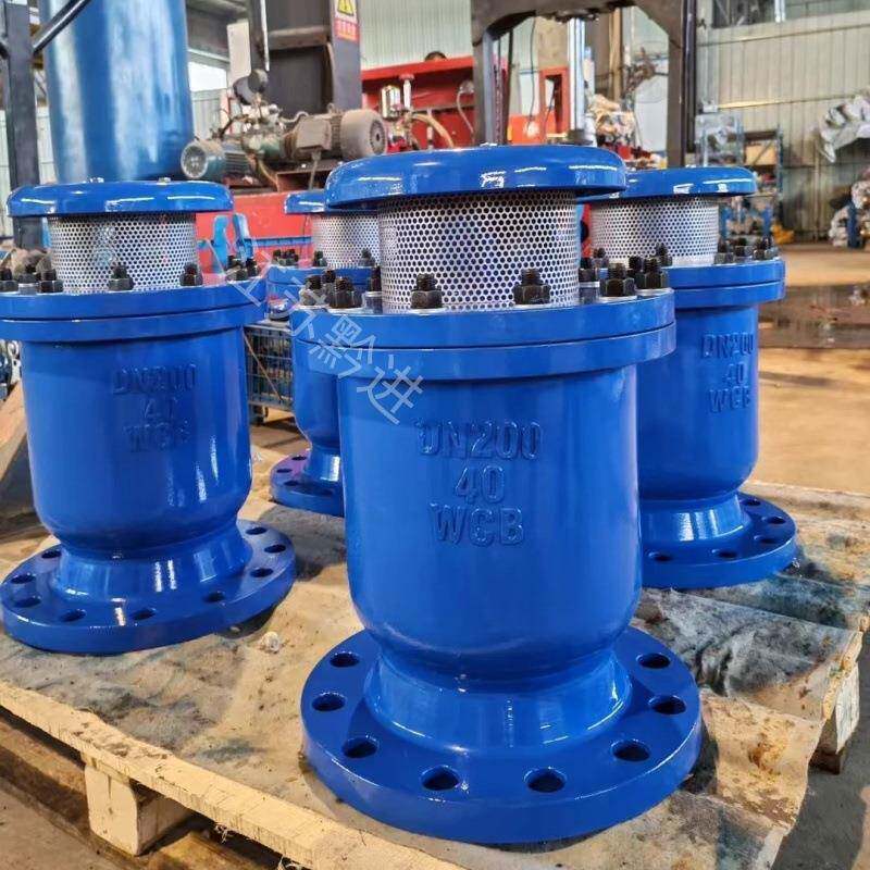 CX-16QDN200复合式排气阀法兰快速自动放气阀带压力表铸铁