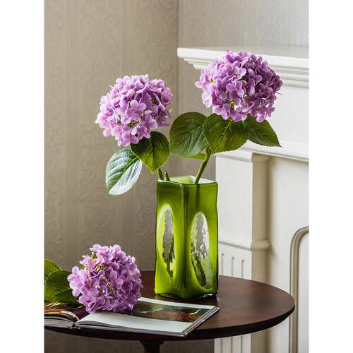 新中式中古风侘寂风橄榄绿带透明窗口设计感小众艺术高级琉璃花瓶