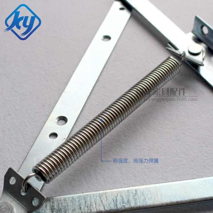 镀蓝锌三角弹簧床箱抽屉铰链沙发床储物箱贵妃位举升器五金配件