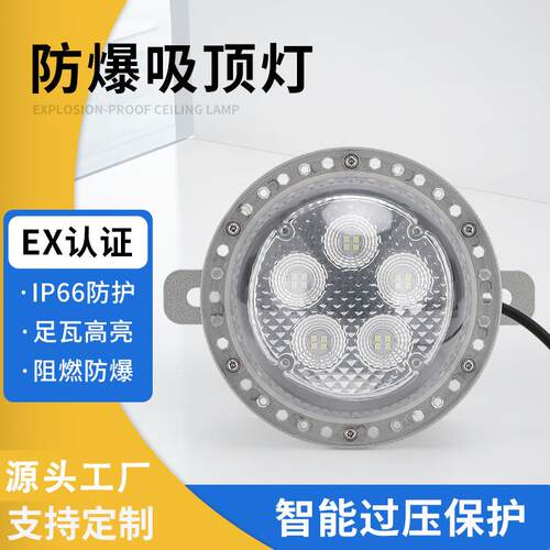 LED防爆吸顶灯20W30W吸顶灯工程防腐应急三防防眩泛光灯