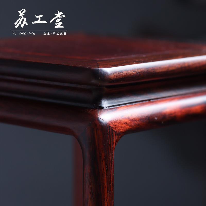 实木盆景独板明式花架红酸枝木文玩瓷器花瓶古玩工艺品底座托展示