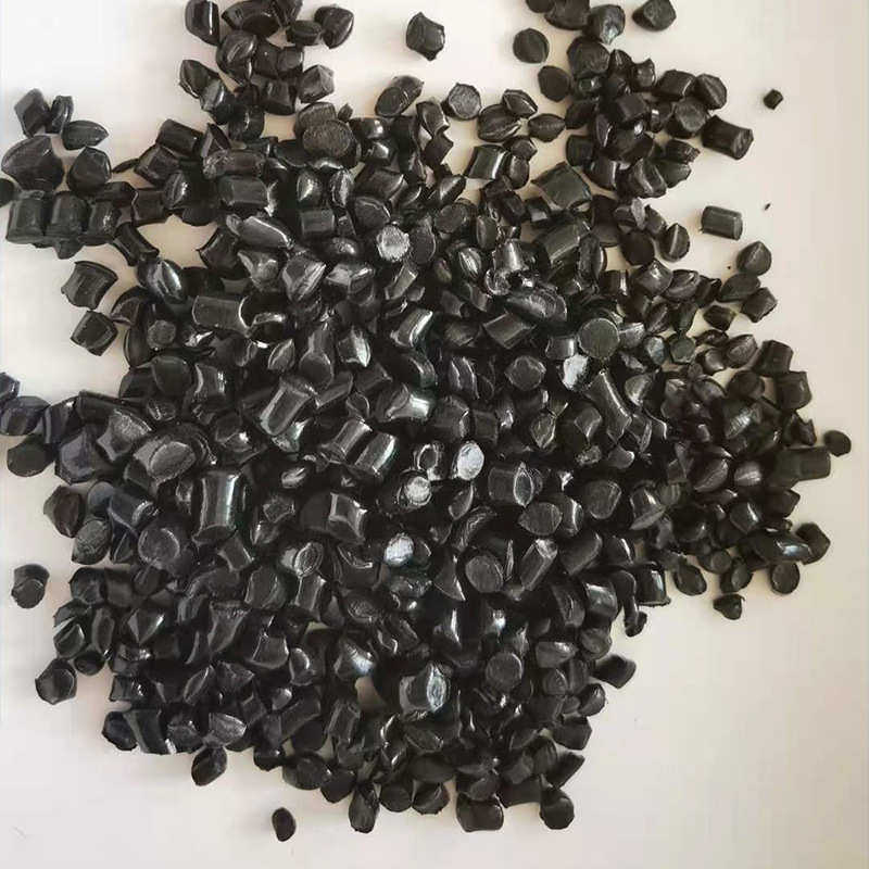 厂家现货批发黑色pvc颗粒 再生颗粒发泡颗粒 管料再生黑色颗粒