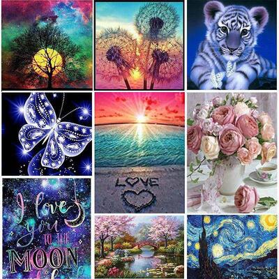 5D DIY Diamond Painting Cross Stitch Drill Round Embroidery