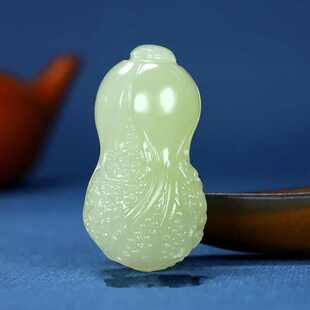 批发冰种青白玉白菜吊坠阿富汗手把玩男女款玉佩挂件直播货源礼品