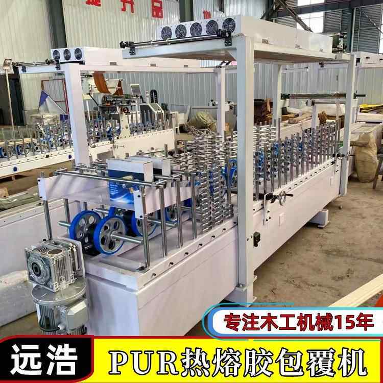 门套碳晶板护墙板包覆机 自动化在线滚胶 铝塑板保护膜PVC覆膜机