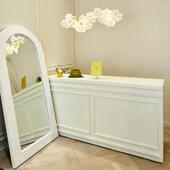 服装 店铺小型中岛柜流水台实木前台接待 店收银台简易吧台覆古女装