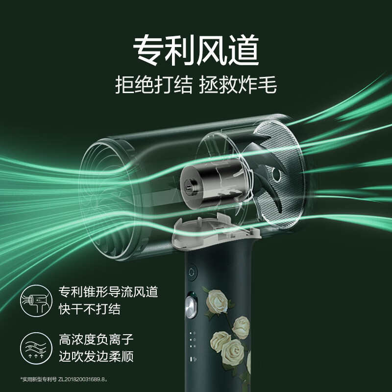 素士SOOCAS吹风机H5电吹风大功率负离子护发冷热循环风过热保护