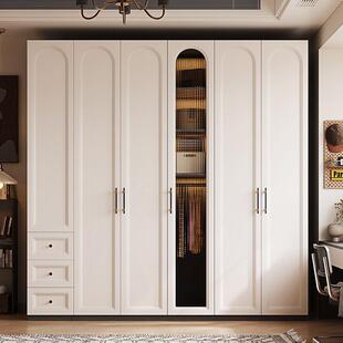 fLE约一柜门到顶奢衣柜轻卧室衣服收纳简现代家用高档主卧法r w89