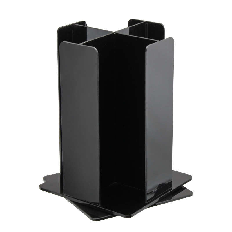 杯子收纳架创意杯架旋转四格杯架活动竖式亚克力纸杯架木质分杯器